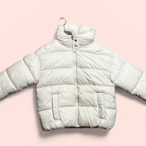 NOIZE Women's White Puffer Jacket